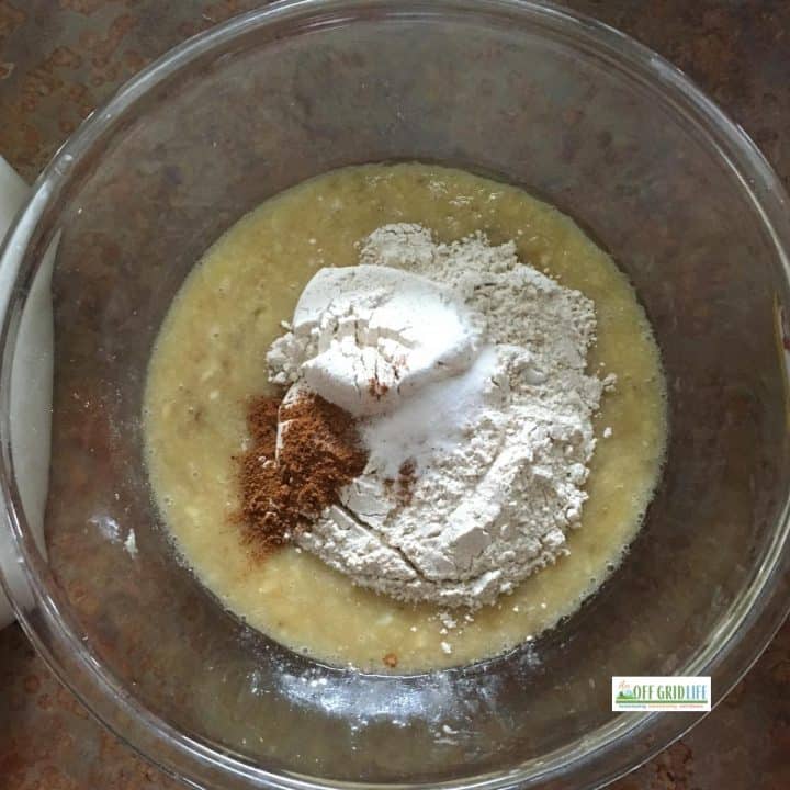 Strawberry Rhubarb Coffee Cake batter in big bowl
