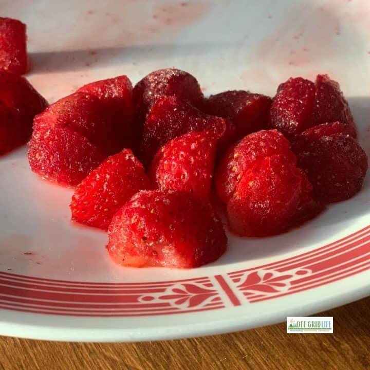 Strawberries on plate
