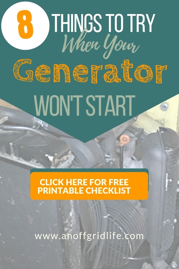 8 Things to Try When Your Generator Won't Start