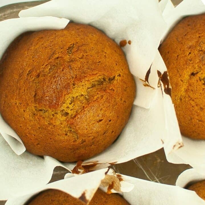 Banana Muffins from Sourdough Discard