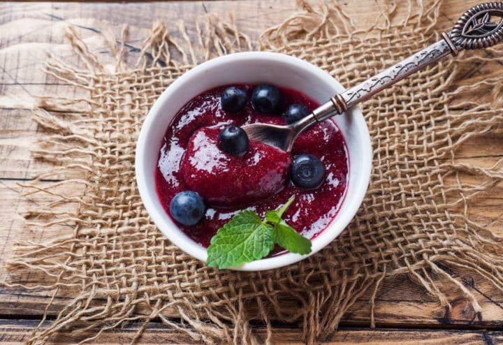 Blueberry sauce.