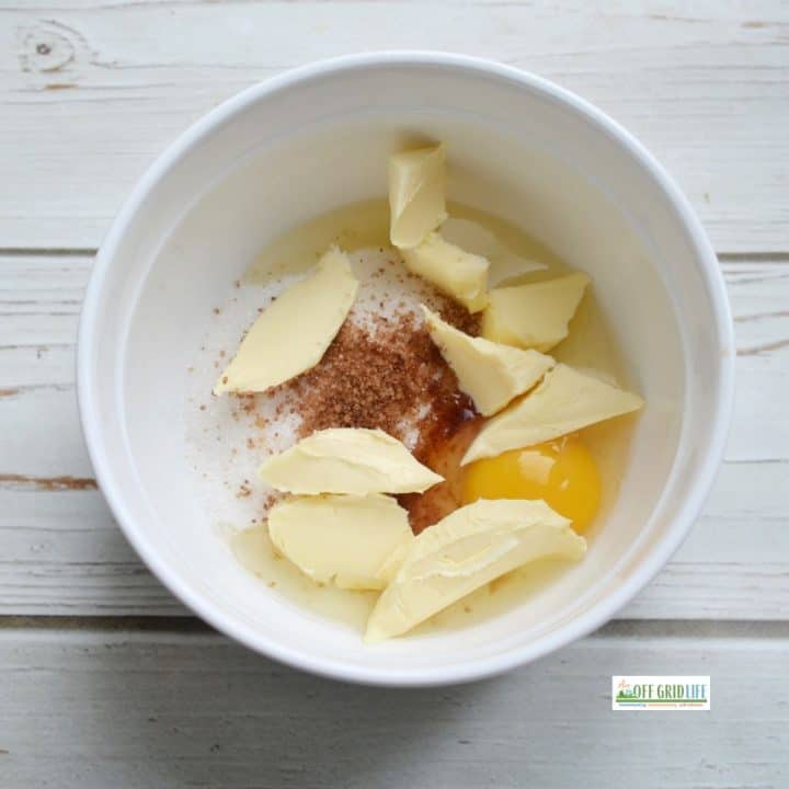 Butter sugar eggs for carrot cake cookies