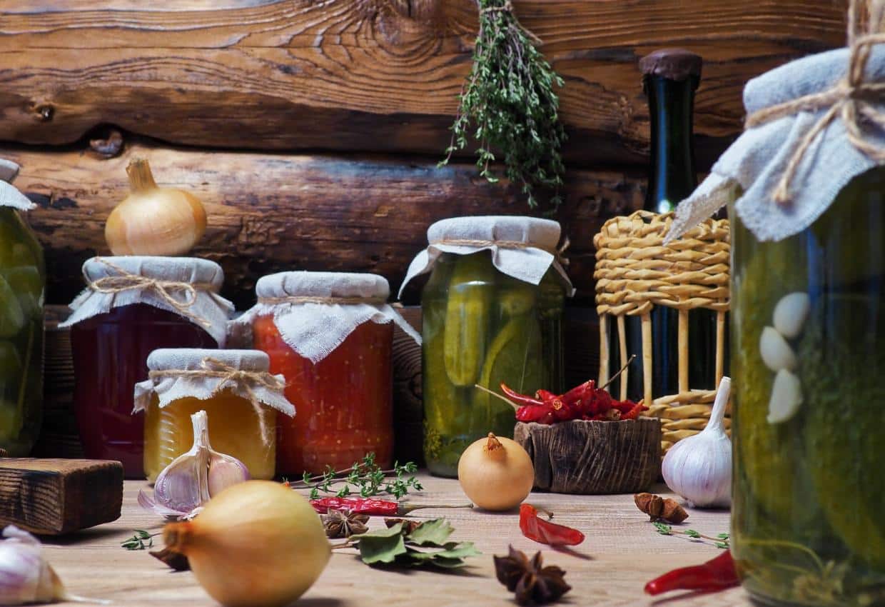 Canning jars with burlap and twine