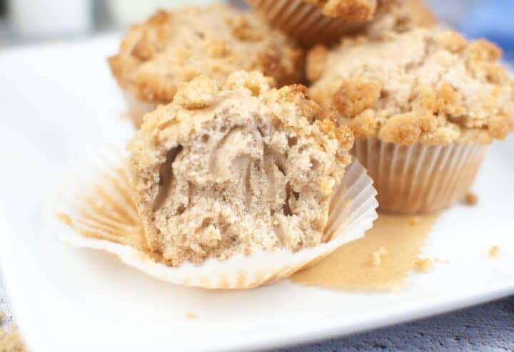 Cinnamon Sourdough Discard Muffin closeup