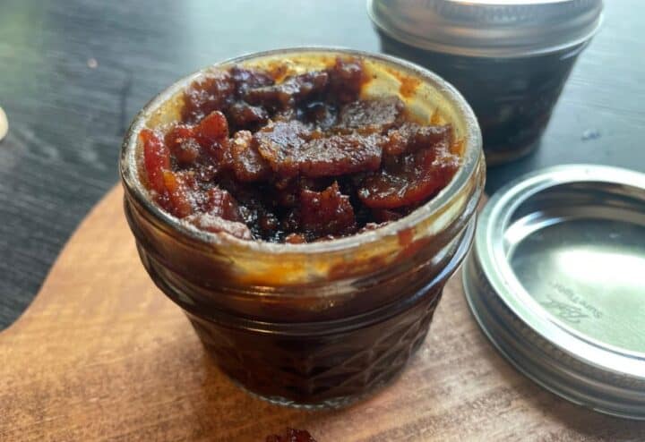 Closeup of bacon maple jam