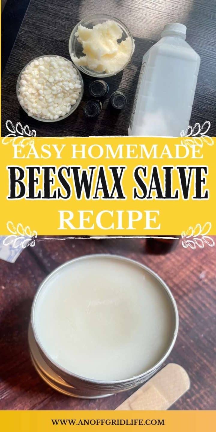 Easy homemade beeswax salve recipe.