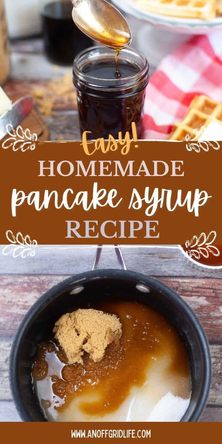 Easy Homemade Pancake Syrup Recipe