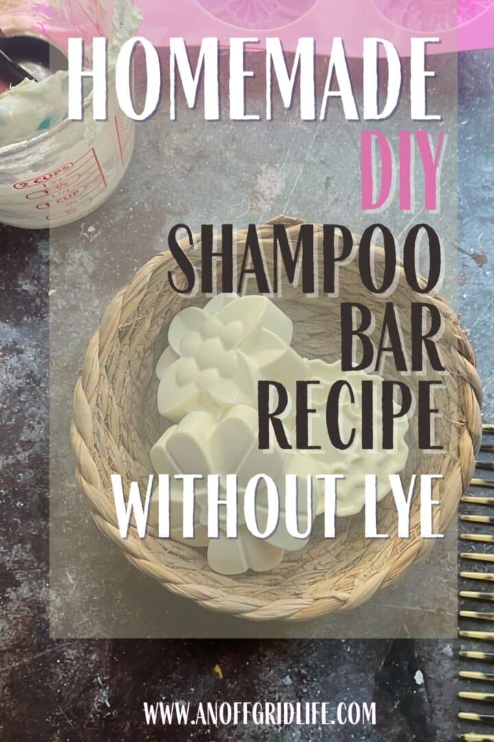 Homemade diy shampoo bar recipe without lye.