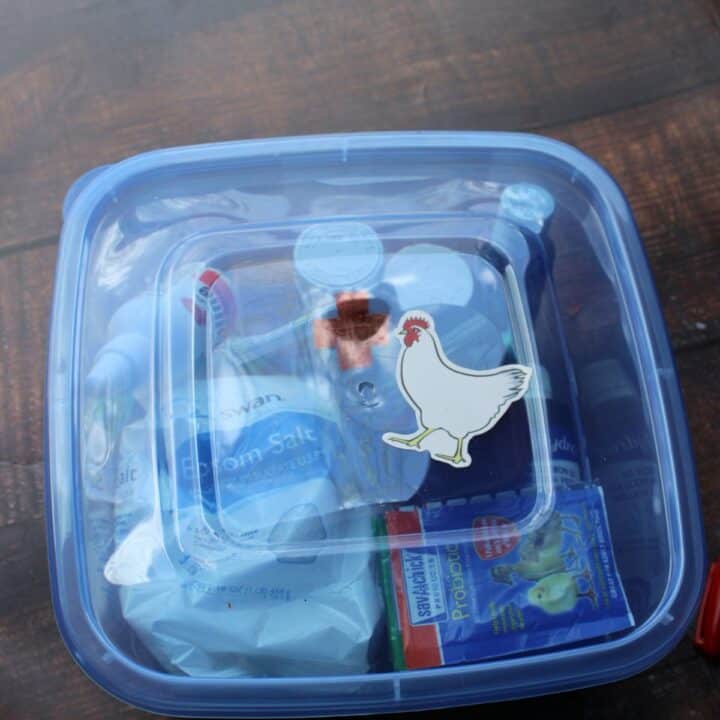 Homemade chicken first aid kit
