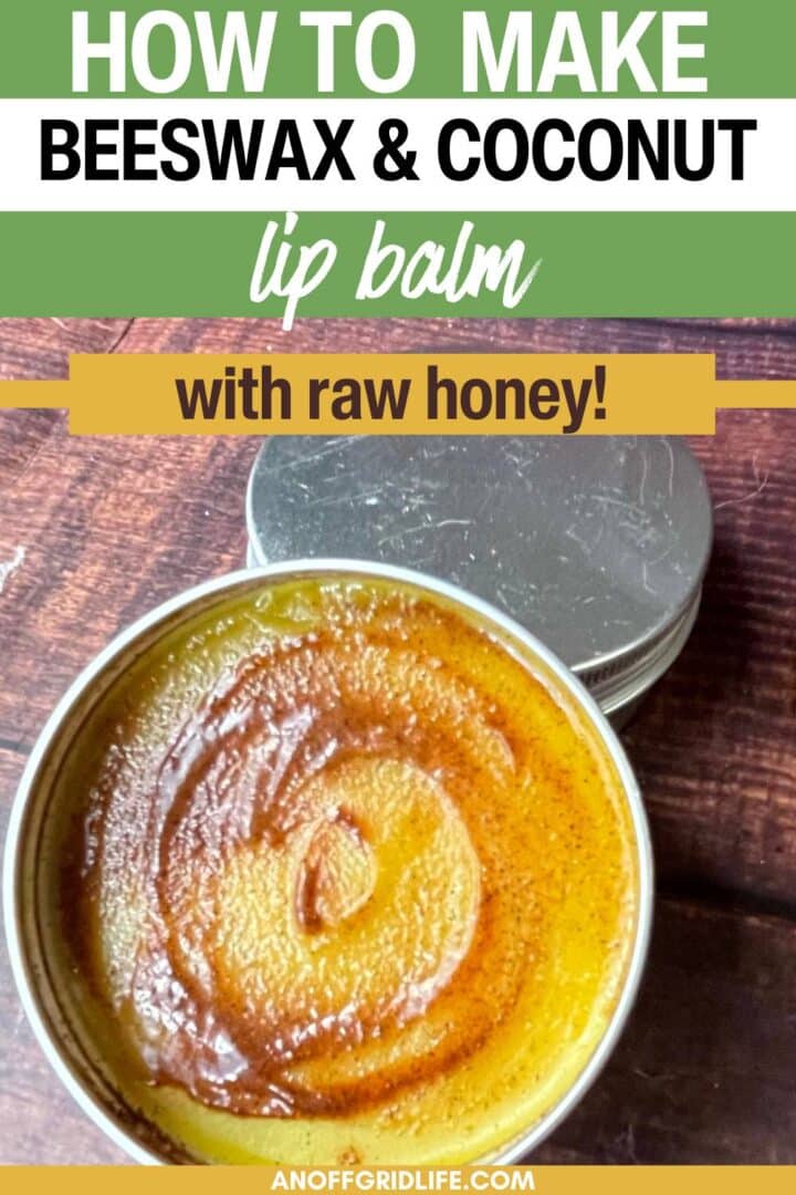 How to make beeswax and coconut lip balm with raw honey.