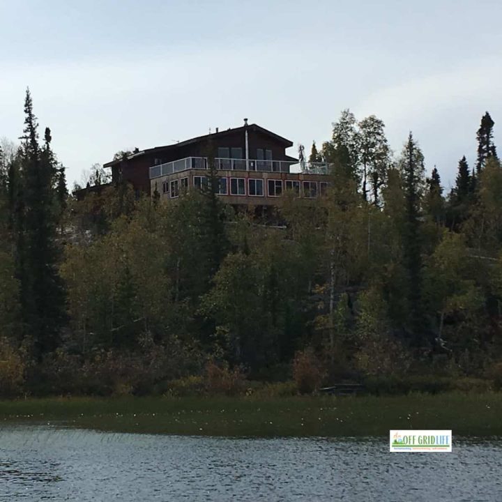 Off Grid home from the lake in summer