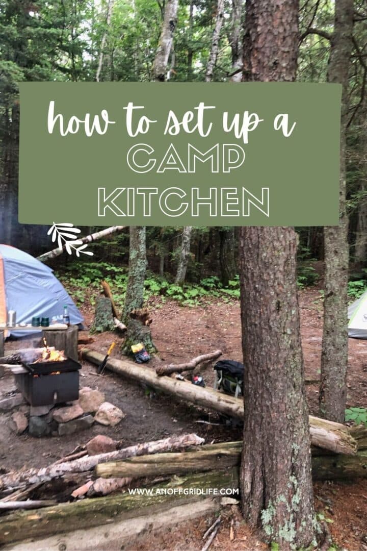 How to set up a camp kitchen.
