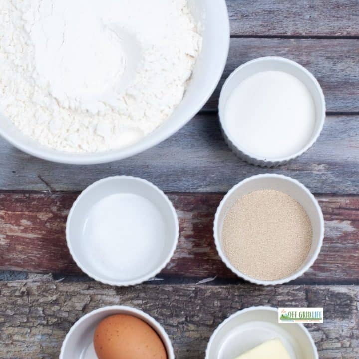 Ingredients for soft dinner rolls recipe