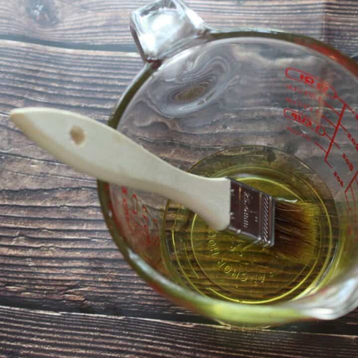 Melted beeswax ready for brushing on wrap