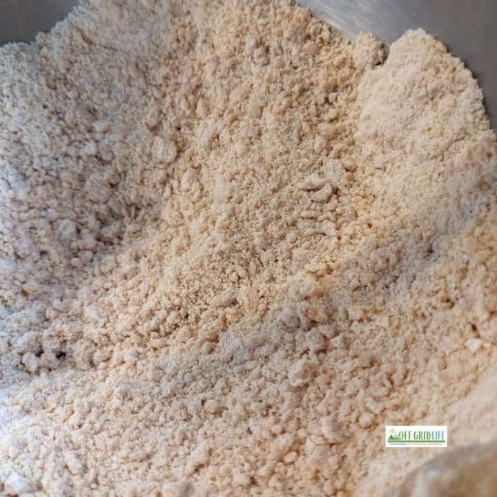 Mixing Flour and Sugar for Peanut Butter Bread