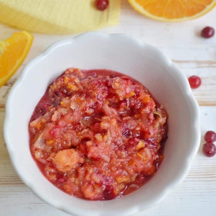 No Cook Cranberry Relish Recipe.