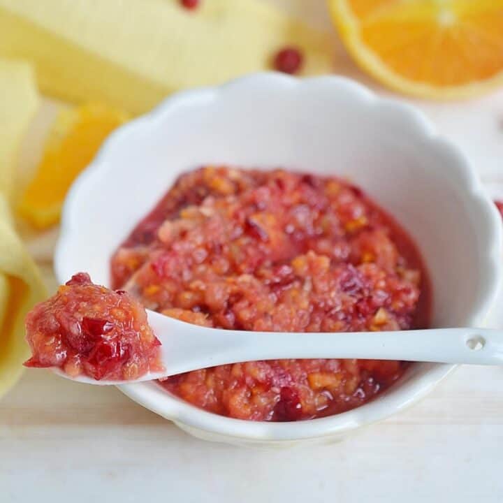 No Cook Cranberry Relish Recipe.