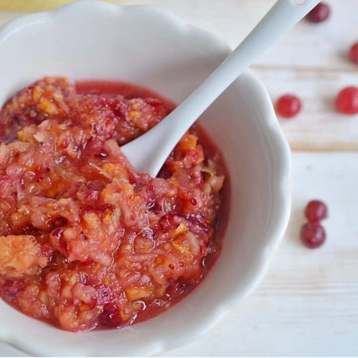 No Cook Cranberry Relish Recipe.