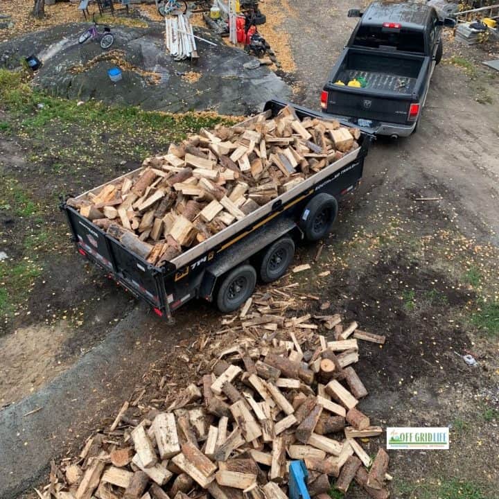 Firewood for our stove at our off grid home