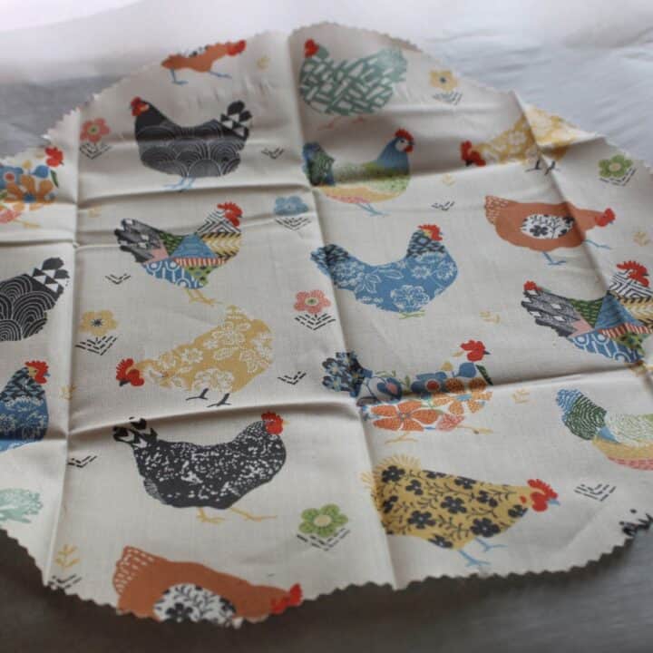 Organic cotton fabric for DIY beeswax wrap