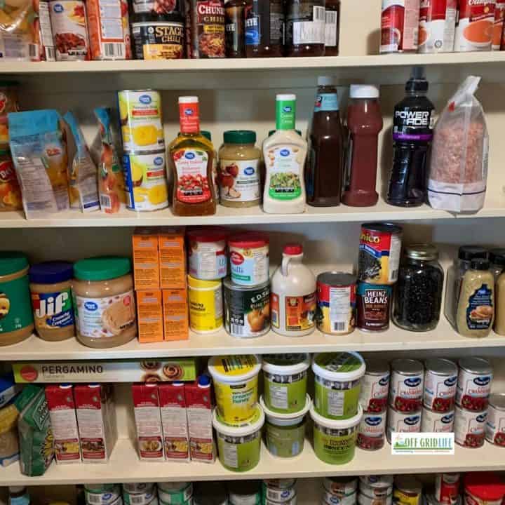 Part of our prepper pantry.