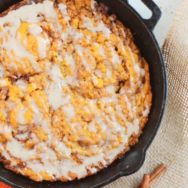 Pumpkin Cinnamon Roll Skillet Cake Recipe 2