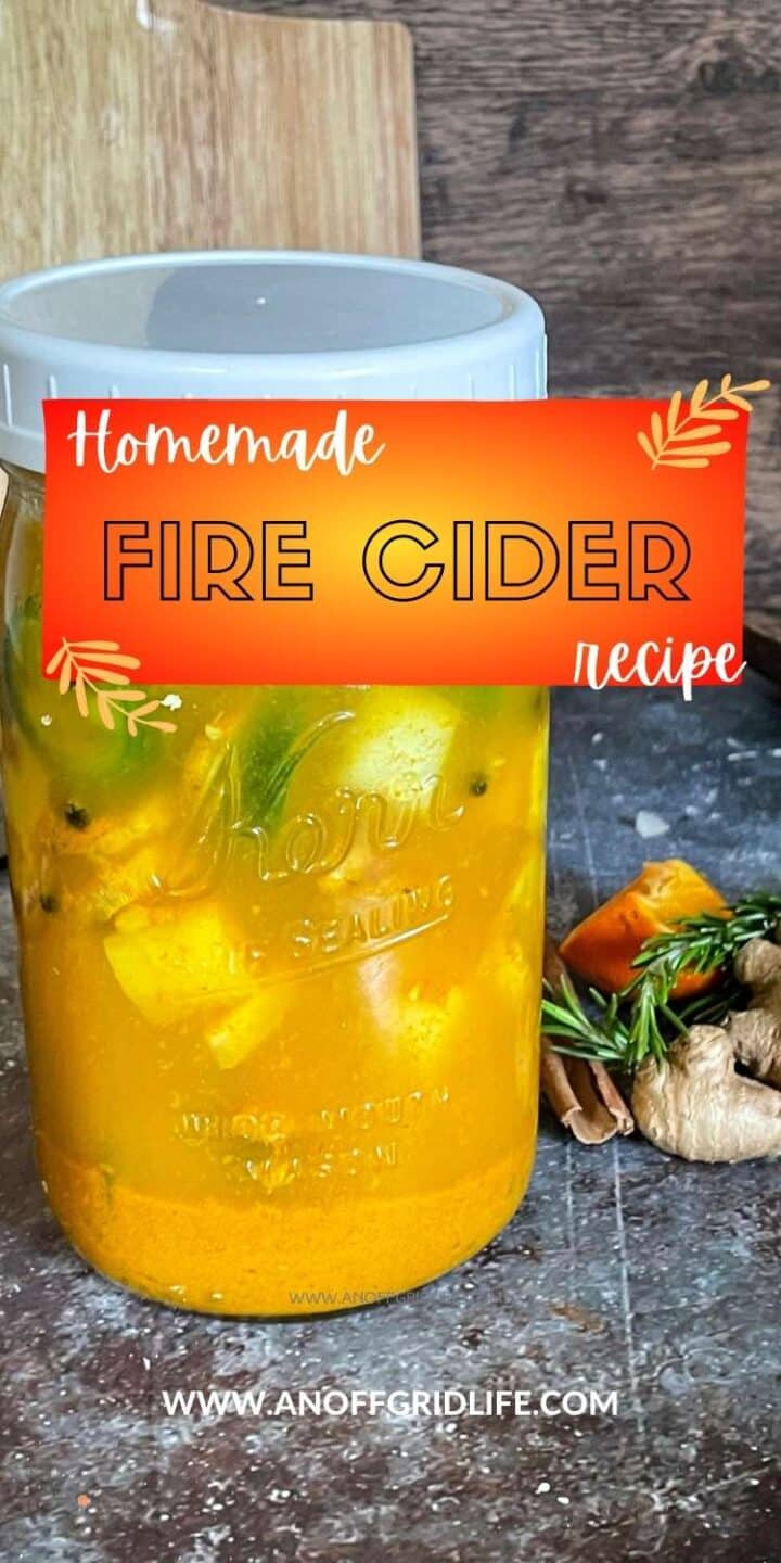 Homemade fire cider recipe.