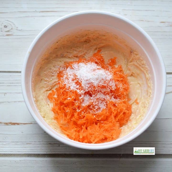 Shredded carrots for cookies