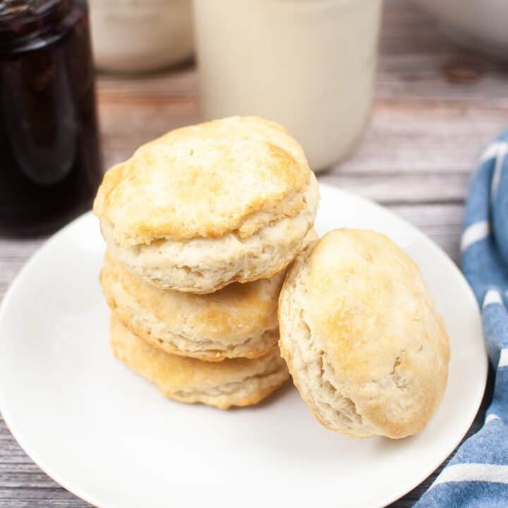 Sourdough Discard Biscuits on Plate