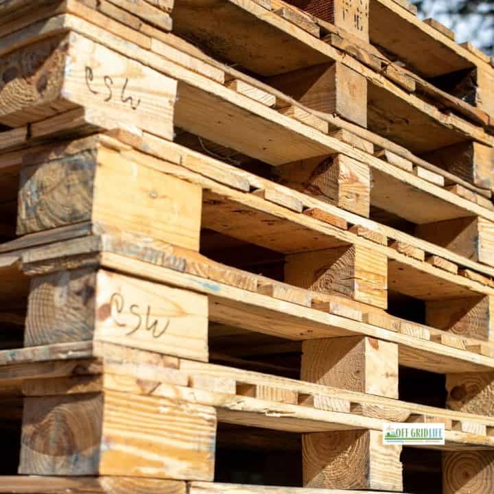 Stack of wood pallets