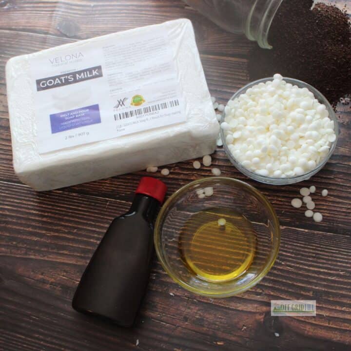 Supplies for gardeners soap recipe