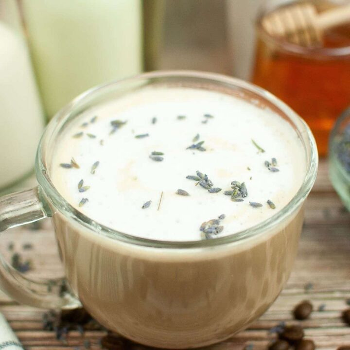 Vanilla Lavender Latte with Honey