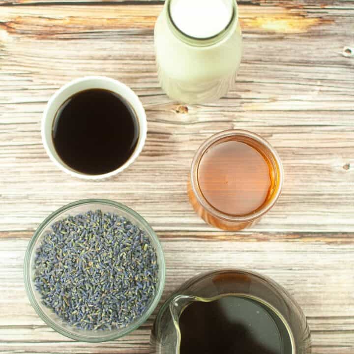 Vanilla Lavender Latte Ingredients