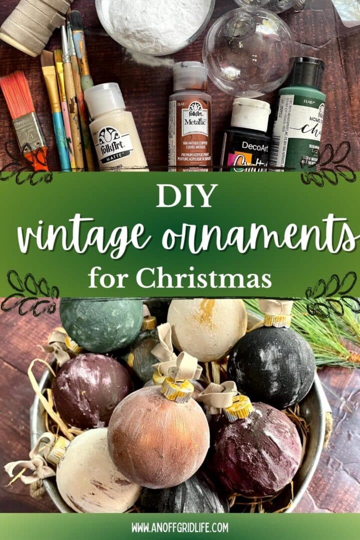 Diy vintage ornaments for christmas.