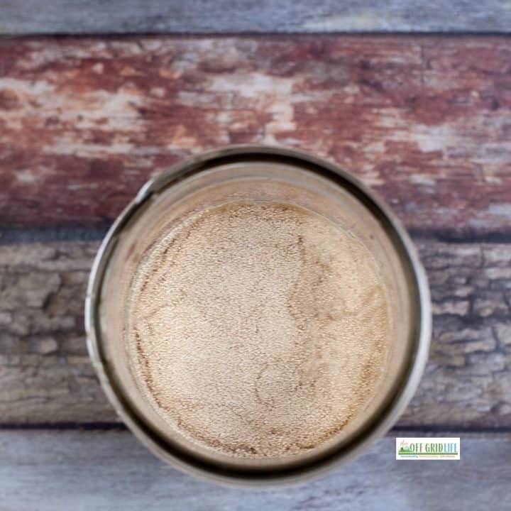 Yeast in a jar for baking rolls