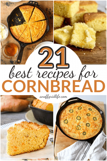 collage of cornbread recipes for pinterest