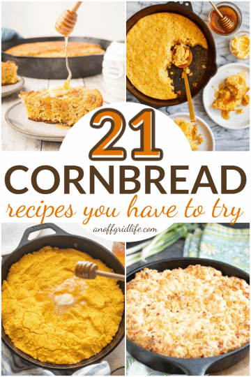 pinterest collage of cornbread recipes with text overly