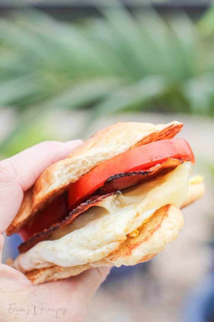 blackstone croissant breakfast sandwiches