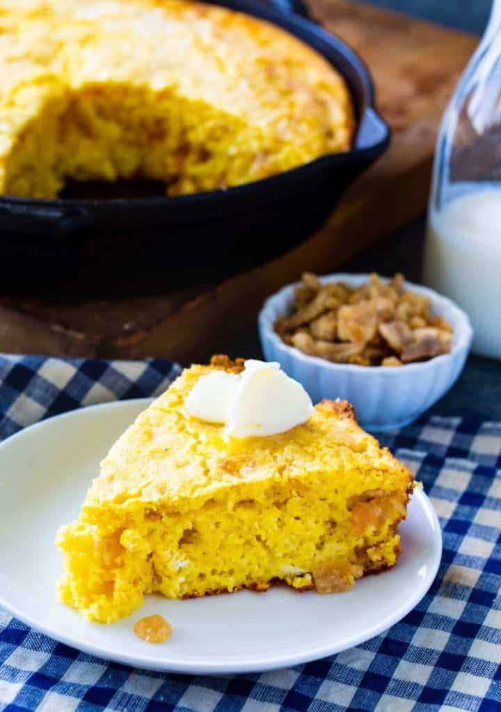 crackling cornbread slice