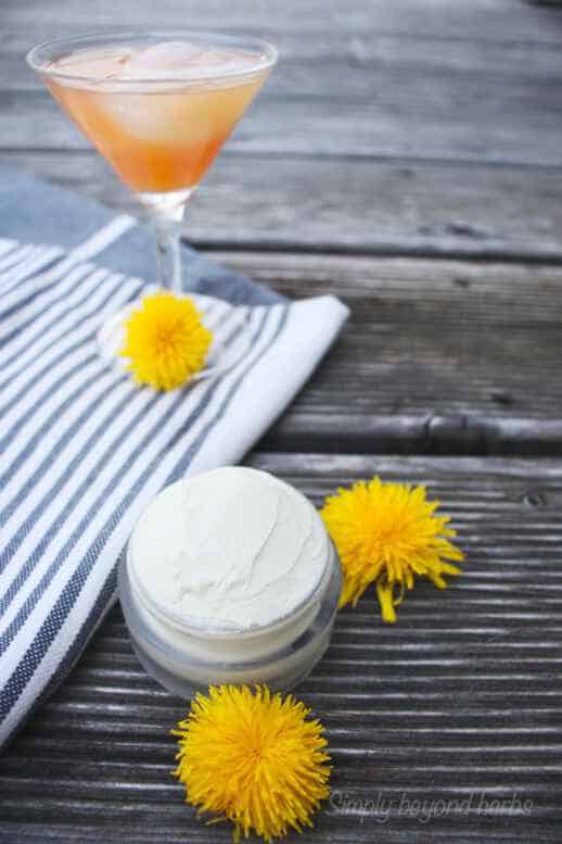 jar of dandelion sunscreen