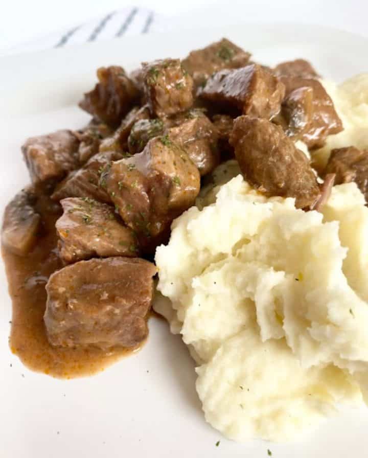 Dutch oven steak diane